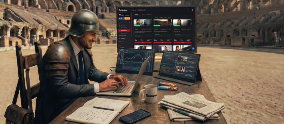 Tradeiators warrior completing trading mission